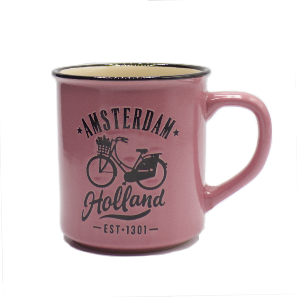 Mok “Amsterdam Fiets Roze ” Klein
