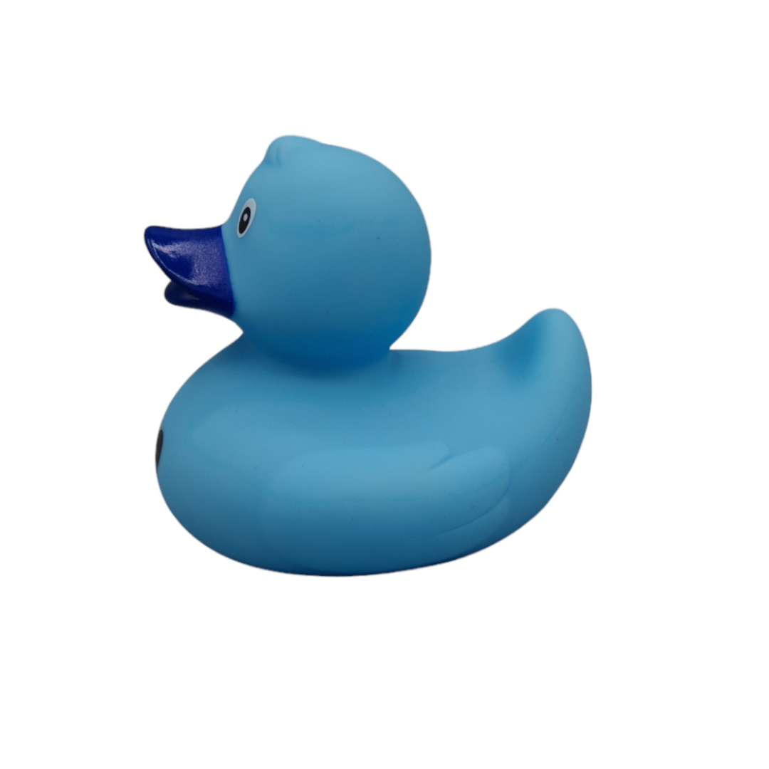 Blauwe badeend met de tekst "I Love Utrecht" en een hoogte van 8 cm