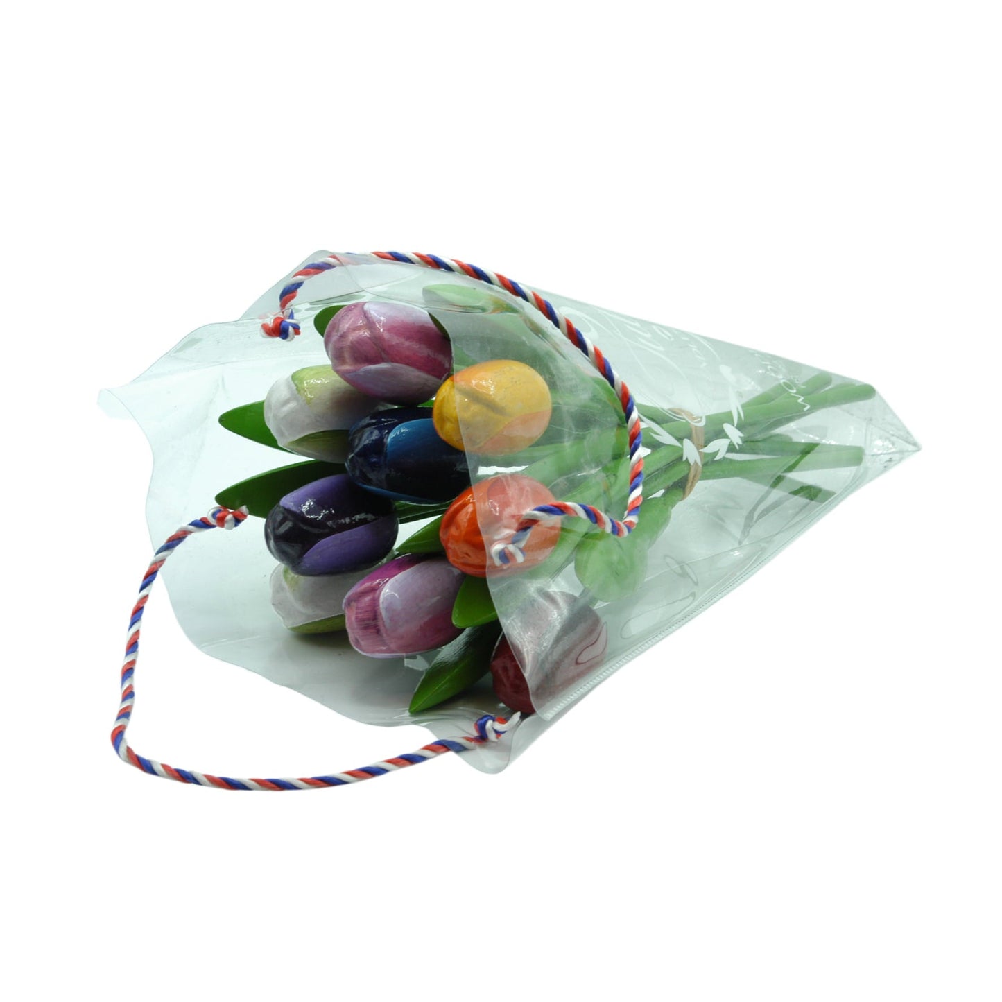 Houten Tulpenboeket - 9 Stuks in Diverse Kleuren  