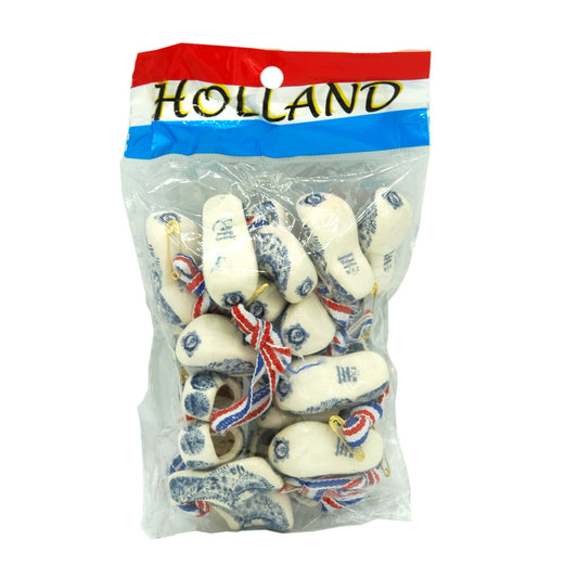 Klompen 10 paar corsage blauw 4 cm