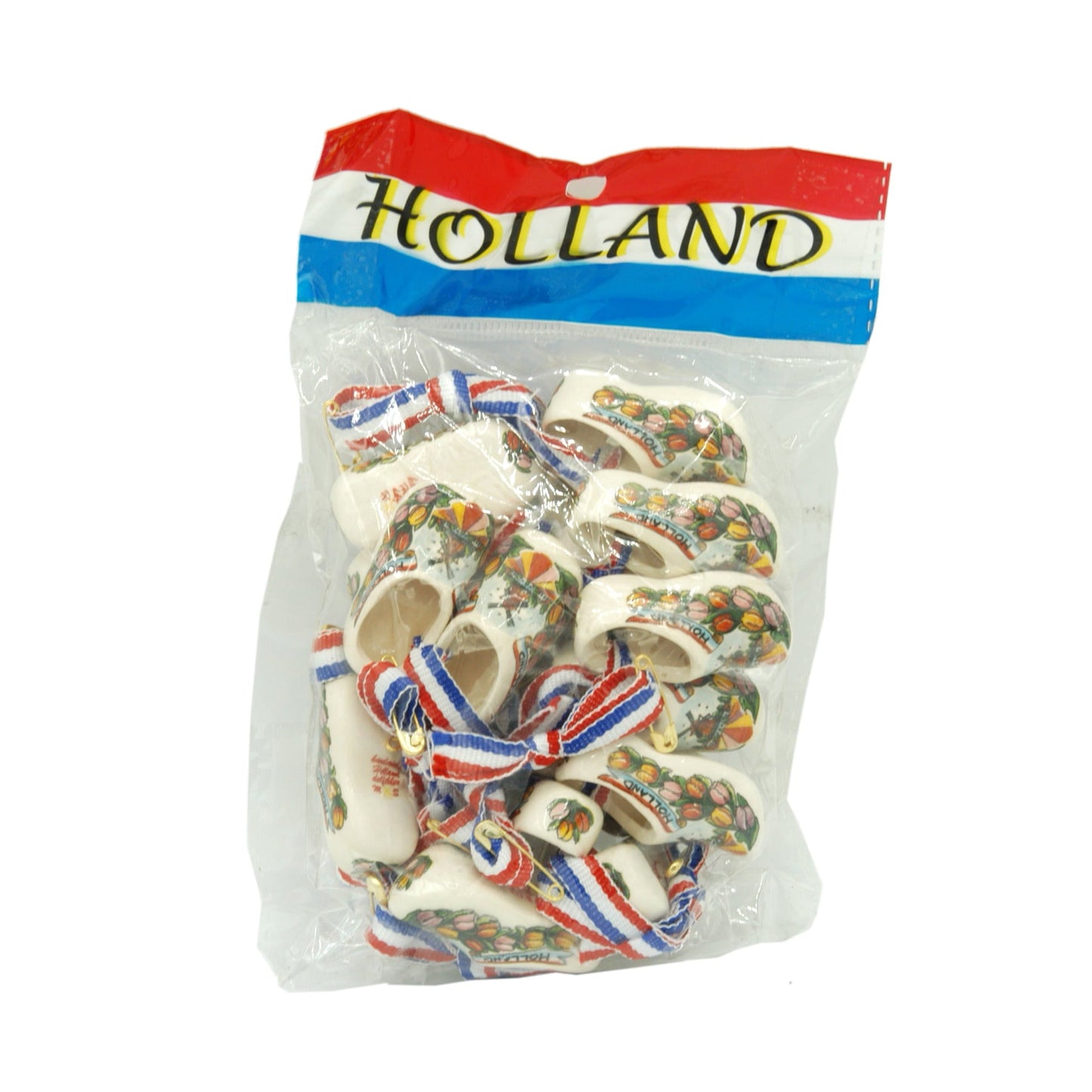 Klompen 10 Paar Gekleurd Met Tulpen 5 cm